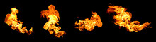 Red Flame Isolated On A Black Background