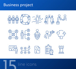 Wall Mural - Business project icons