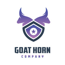 Goat Head Shield Logo Design