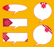 © akimura - set of colorful speech bubbles WA RED