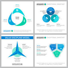 Wall Mural - Trendy diagram template set