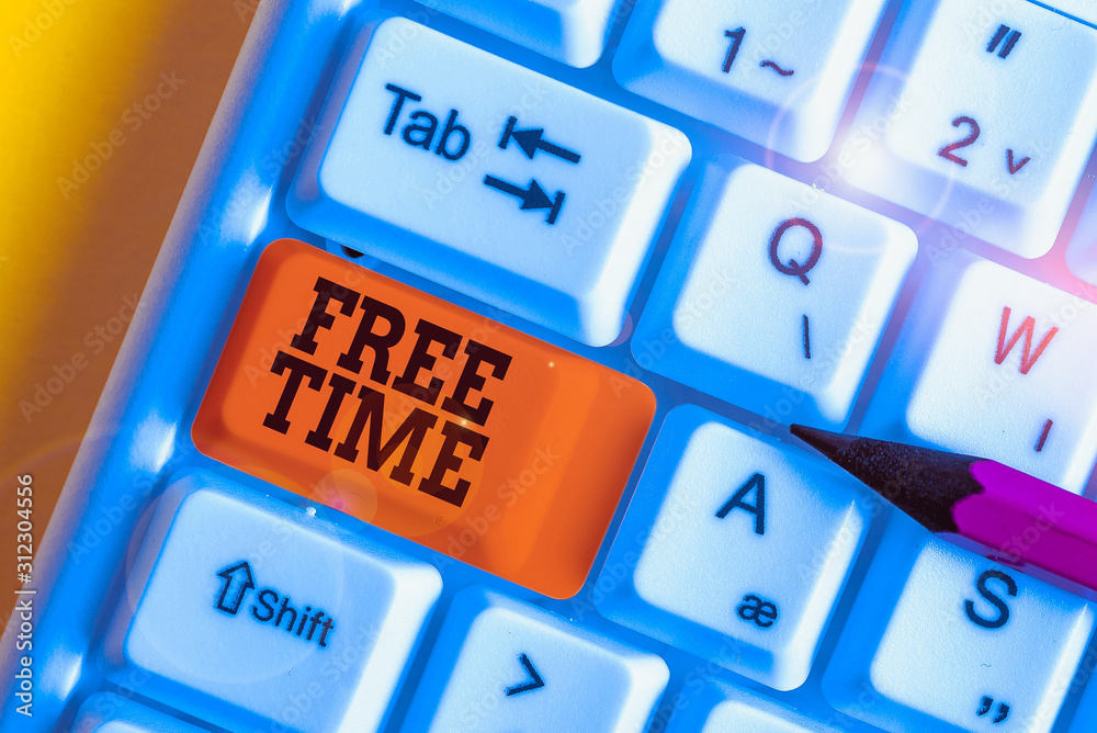 Free Choice Computer Time Word writing text Free Time. Business photo showcasing time available ...