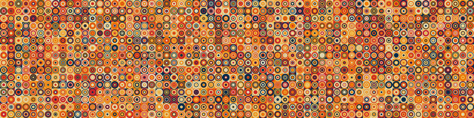 Wall Mural - Pattern with random colored Circles Generative Art background illustration