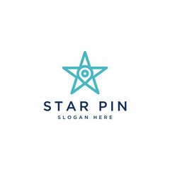 Wall Mural - technology design logos or pins with stars