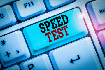 Poster - Word writing text Speed Test. Business photo showcasing psychological test for the maximum speed of performing a task