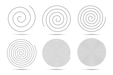 Wall Mural - spiral logo design elements. vector illustration. set of spirals.