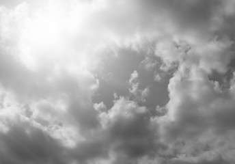 Wall Mural - black sky with beautiful natural white clouds