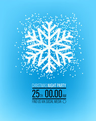 Aufkleber - Christmas night party invitation vector layout