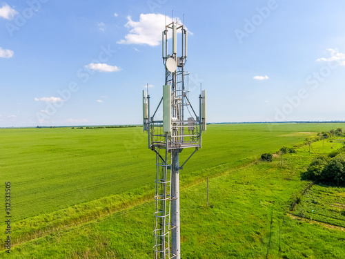 Cuadros en Lienzo Cellular tower. Equipment for relaying cellular and mobile signal