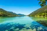 Fototapeta Na ścianę - Picture of pretty Weissensee lake in Austria in summer