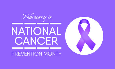 Vector illustration on the theme of National Cancer Prevention Month of February.