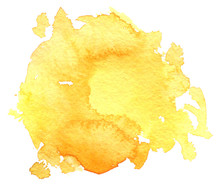 Watercolor Yellow Background, Paint Stain