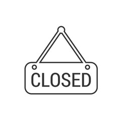 Fototapete - store closed sign icon vector illustration for graphic design and websites