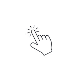 Fototapete - Click icon, finger cursor symbol vector illustration