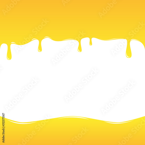 Cuadros en Lienzo Tasty yellow honey background. Copy space vector illustration