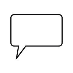 Speech bubble, speech balloon, chat bubble line art vector icon for apps and websites