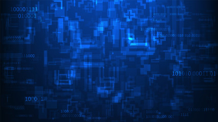 Sticker - Abstract blue technology concept background. Vector illustration