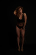 © Oleksandr - Young beautiful woman in a fashionable linen luxury blonde in the Studio.