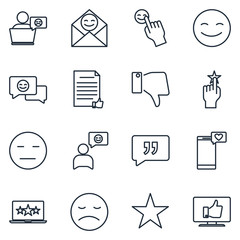 Poster - Feedback Set icon template color editable. rating pack symbol vector sign isolated on white background illustration for graphic and web design.