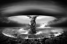 Nuclear Atomic War Black And White Photography