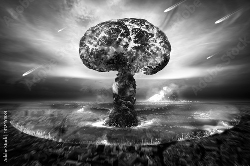 Cuadros en Lienzo Nuclear Atomic War Black and White Photography