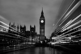 Fototapeta Big Ben - London at Night Black and White Photography