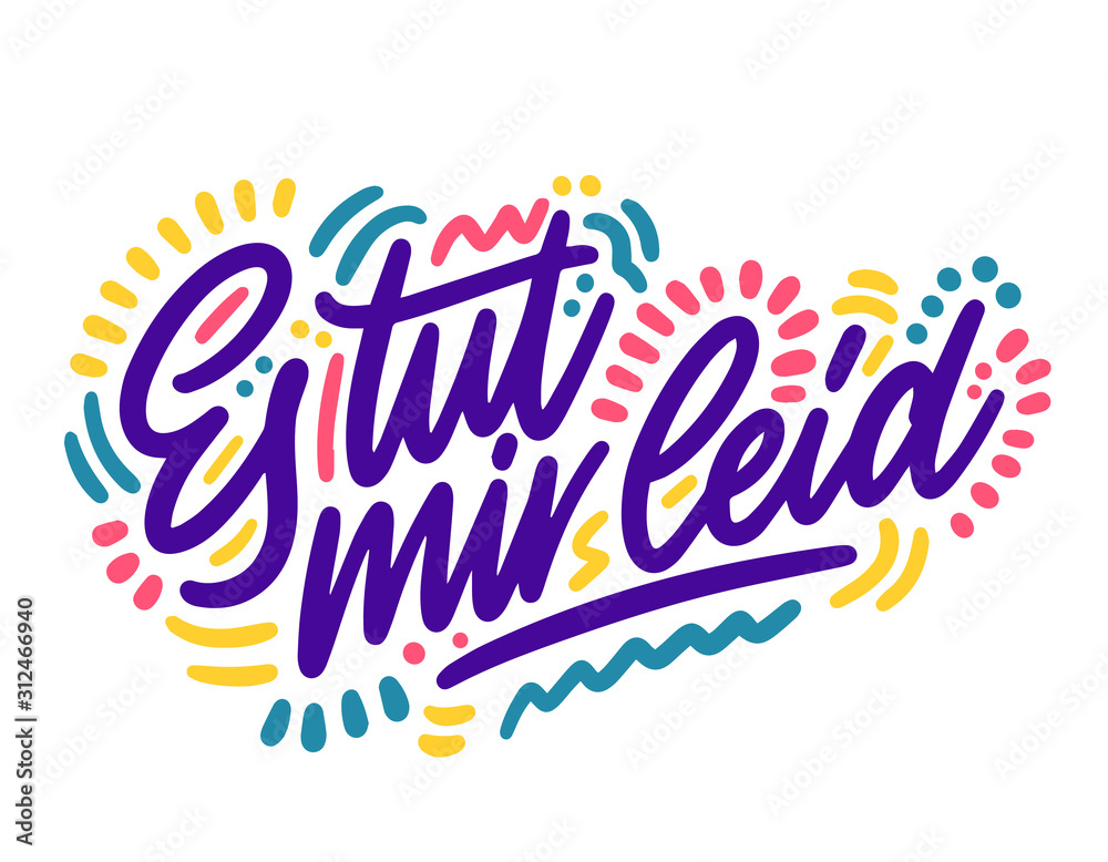 Es Tut Mir Leid Text Zum Kopieren Es tut mir leid. Hand Lettering word in German - Sorry. Handwritten