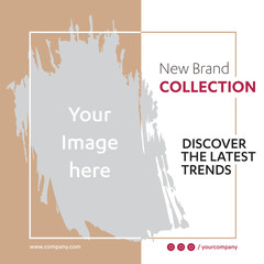 Fototapete - Sale Social Media Template Beauty Shopping fashion post design Bundle Vector