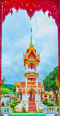 Sticker - The belfry of Wat Chalong, Chalong, Phuket, Thailand