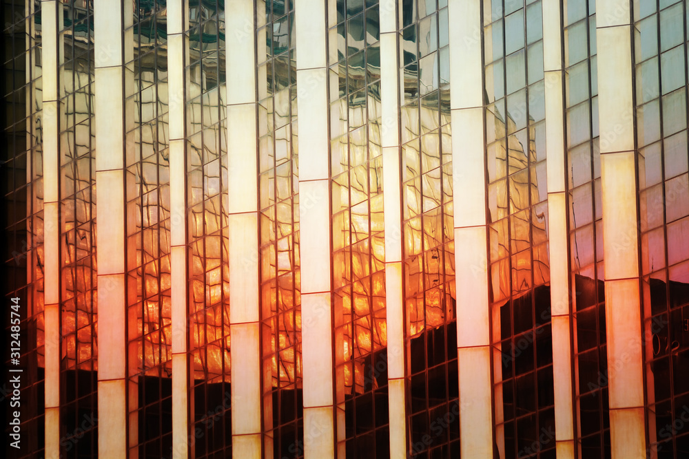 colorful Modern exterior architecture detail glass windows building ...