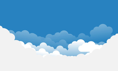 Blue sky background with clouds.