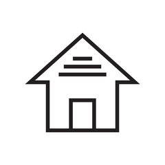 Home icon vector in flat design template