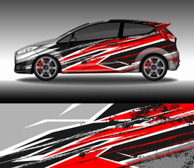  Wrap car decal design vector, custom livery race rally car vehicle sticker and tinting.