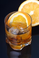 Close up of orange beverage