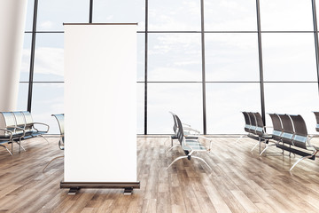 Poster - Airport waiting area with billboard