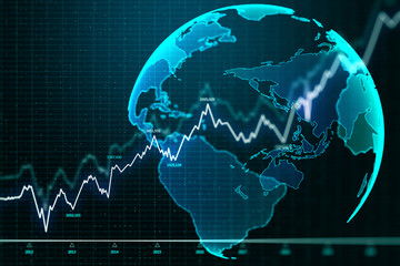 business interface and stock chart.