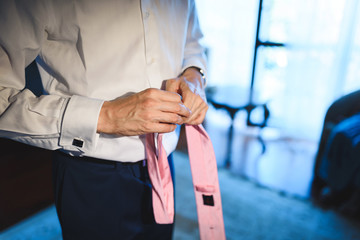 Wall Mural - man with pink tie