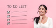© Tierney - To do list with young woman in thoughtful pose