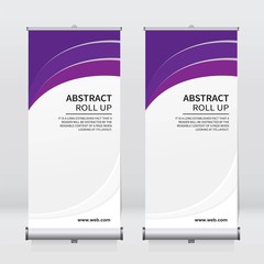 Wall Mural - roll up banner design template, vertical, abstract background, pull up design, modern x-banner, rect