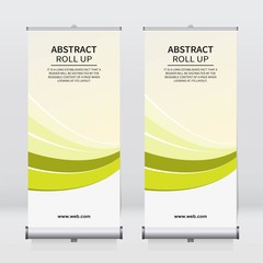 Wall Mural - roll up banner design template, vertical, abstract background, pull up design, modern x-banner, rect