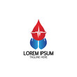 © Sunar - Health care&Blood donation logo icon design template