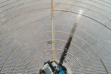 Wall Mural - Aerial view of solar thermal plant