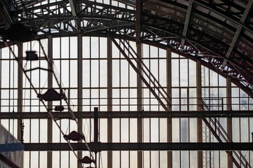 detail of a buildinghouse at the river, holland, amsterdam, nederlands