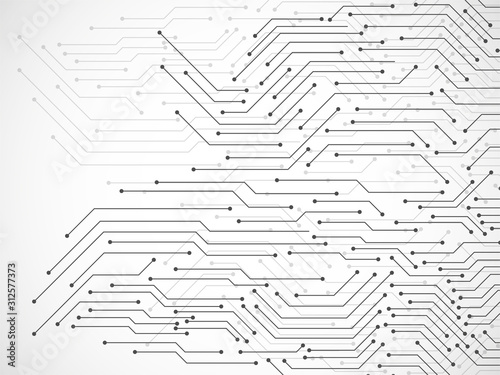 Cuadros en Lienzo Abstract background with circuit board, technology background