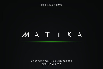 Poster - Abstract technology science alphabet font. digital space typography vector illustration design