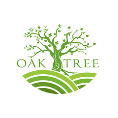 Wall Mural - Green Creative Oak Tree Logo Design Symbol Illustration