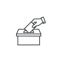 Fototapete - Election Vote concept icon template color editable. voting ballot box symbol vector sign isolated on white background illustration for graphic and web design.