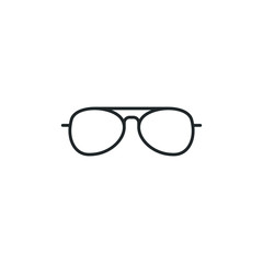 Poster - Glasses black silhouette icon template color editable. Glasses symbol vector sign isolated on white background illustration for graphic and web design.