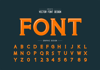 Fototapete - Highlights font and alphabet vector, Idea typeface letter and number design
