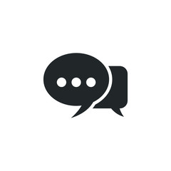 Aufkleber - Buble Chat and quote icon template color editable. Buble Chat and quote symbol vector sign isolated on white background illustration for graphic and web design.
